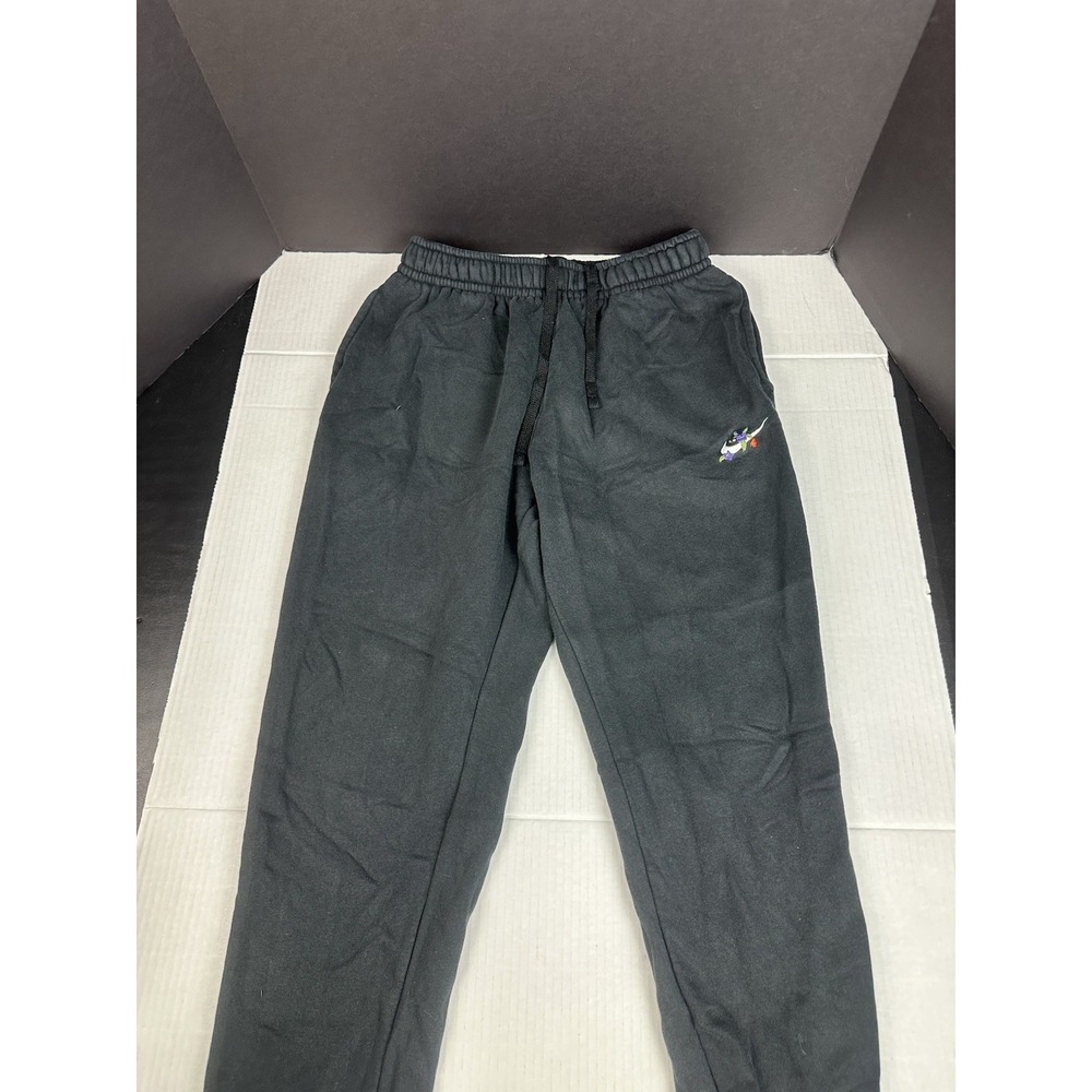 Mens Nike Sportswear Club Logo Twist Fleece Joggers Black Size Medium